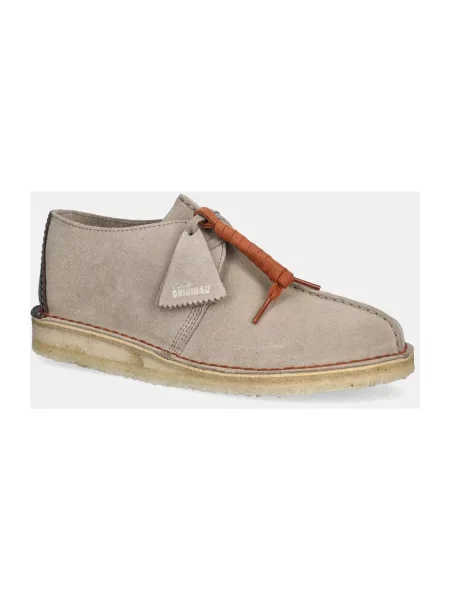 Półbuty Clarks zamszowe beżowe