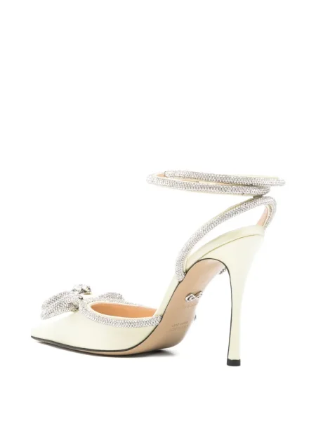 Pantofi cu toc Mach & Mach cu funde galben