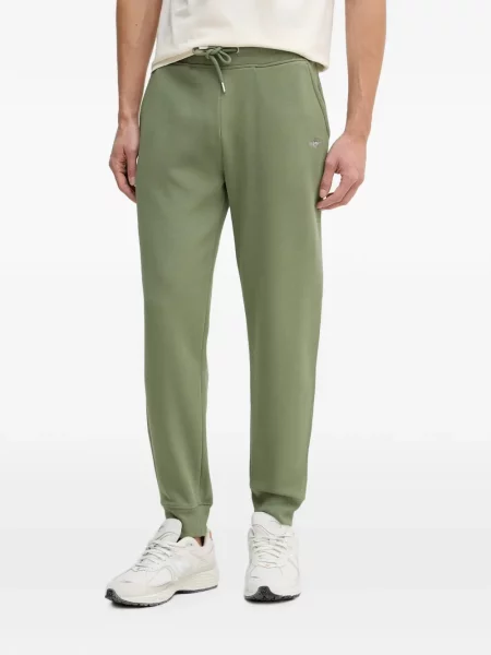 Pantaloni Gant cu broderie alergare cu cordon verde