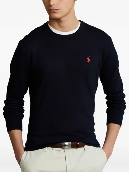 Curea Polo Ralph Lauren tricotate cu autograf cu șireturi albastru