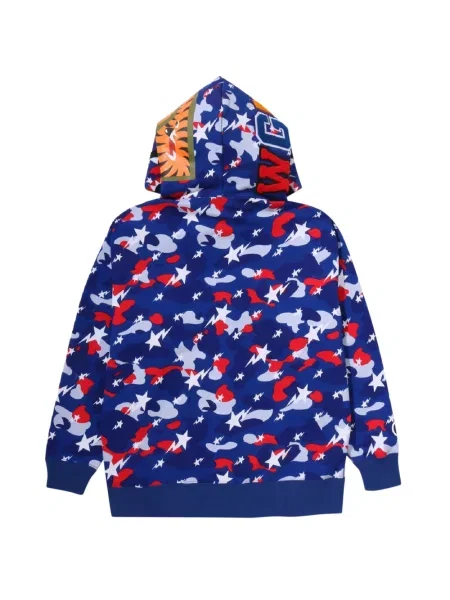 Hanorac cu glugă A Bathing Ape® cu model camuflaj albastru