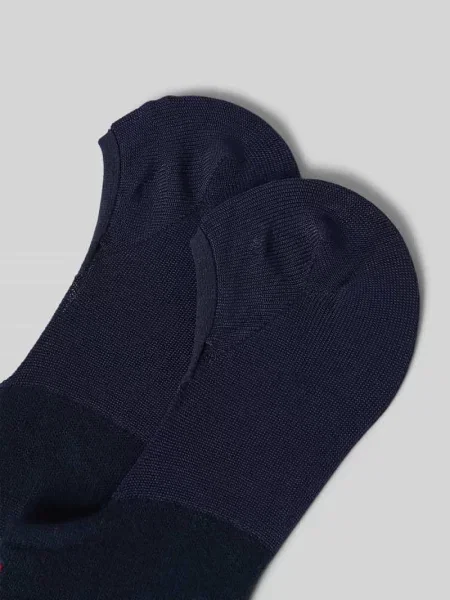 Skarpetki stopki z nadrukiem z logo w zestawie 2 szt. Tommy Hilfiger granatowe