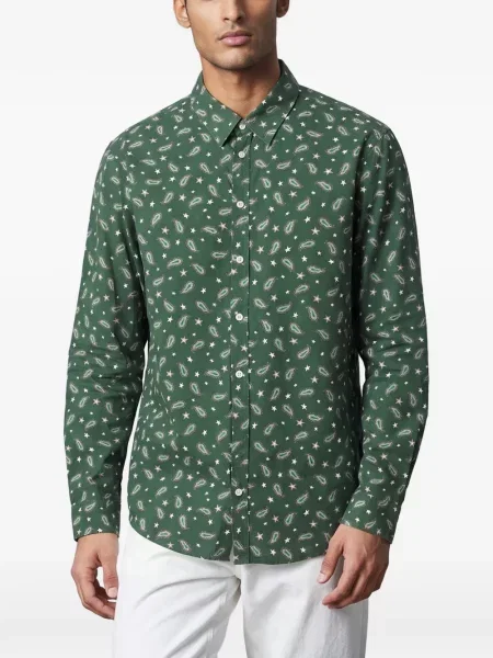 Koszula Msgm z nadrukiem z wzorem paisley zielona