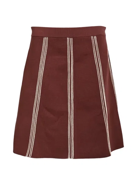 Pruhovaná áčková mini sukně Sandro červená