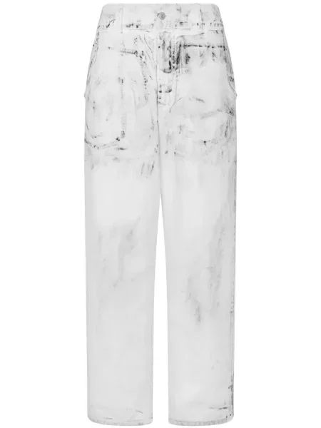 Blugi Moschino zdrențuiți alb