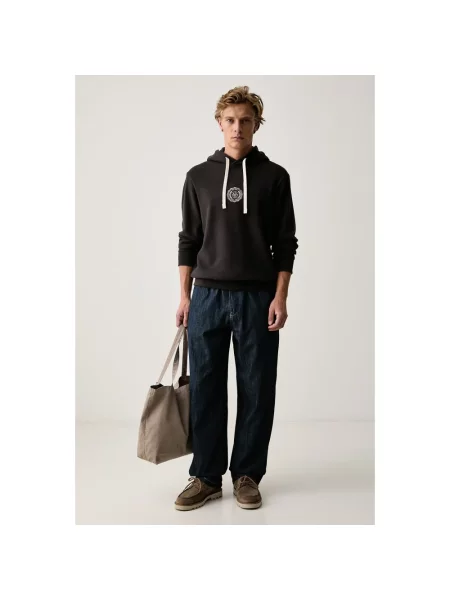 Armani Exchange bluza z kapturem z szara