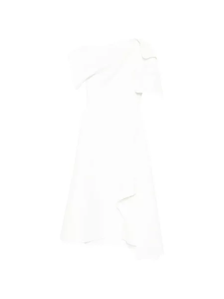 Rochie midi Maticevski până la genunchi de costum alb