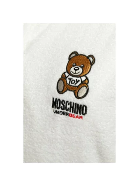 Lniany szlafrok Moschino biały