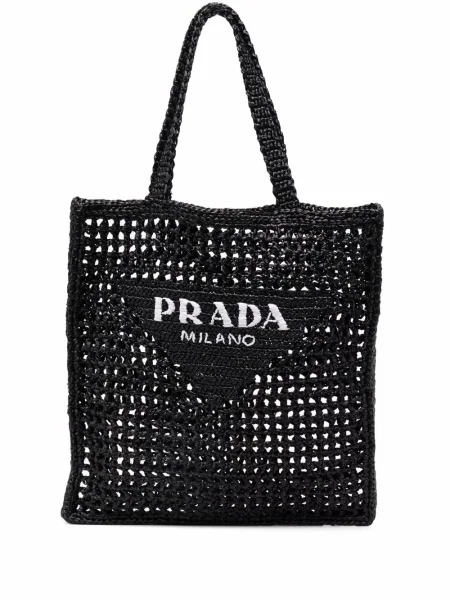 Geantă de mână Prada cu imagine negru
