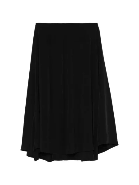 Suknja Yohji Yamamoto od krep lepršave crna
