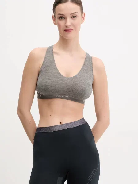 Icebreaker Merino Cool-Lite Sprite Racerback Thermo melltartó gritstone heather. Méret: L szürke