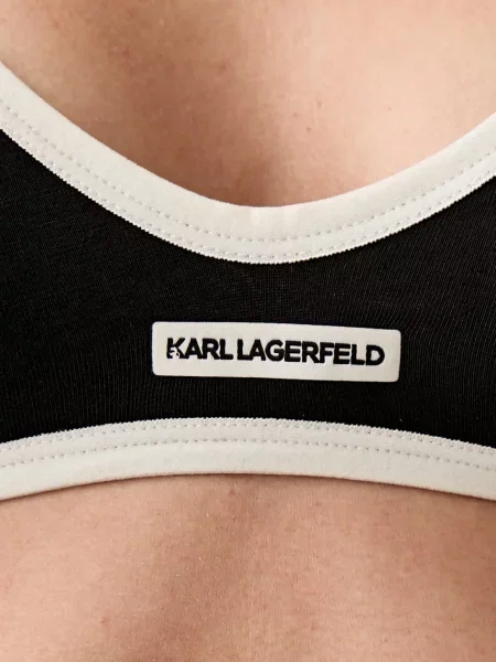 Karl Lagerfeld сутиен с лиосел черно