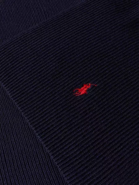 Szal Ralph Lauren wełniana niebieska