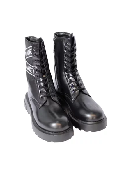 Botki Love Moschino skórzane czarne