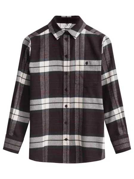 MELA Bluză maro / gri alb