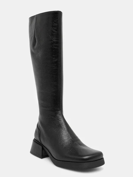 Miista ghete de piele Brunildha cu plat negru