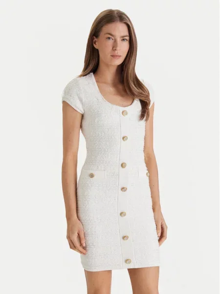 Marciano Guess Pletena obleka bela