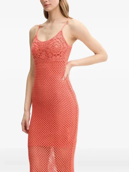 Sukienka maxi Guess różowa