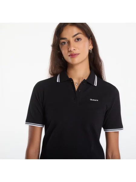 Тениска Queens Polo Tee Black S черно