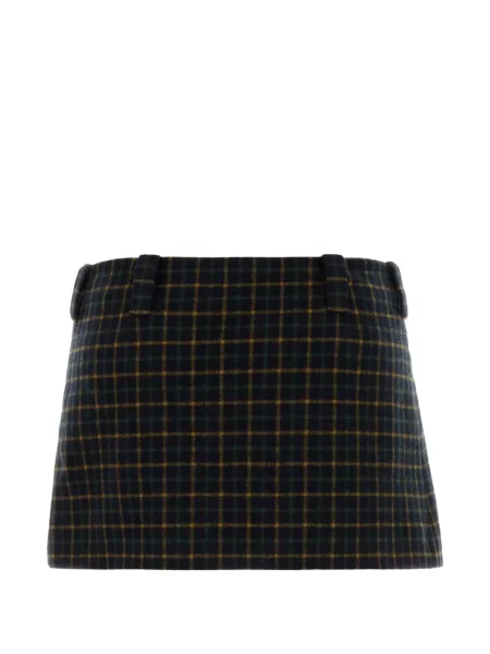 Fustă Miu Miu în carouri negru
