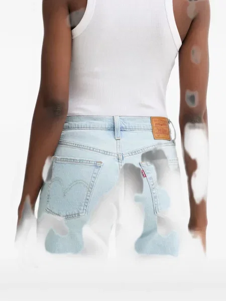 Curea Levi's® cu broderie cu cataramă cu dungi albastru