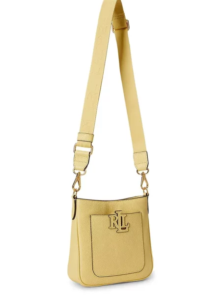 Lauren Ralph Lauren torebka crossbody skórzana żółta