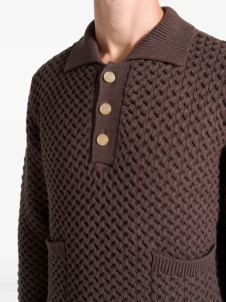 Tricou polo Manière De Voir tricotate maro