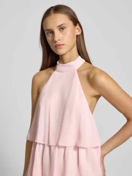 Sukienka mini z efektem stopniowania Gina Tricot różowa