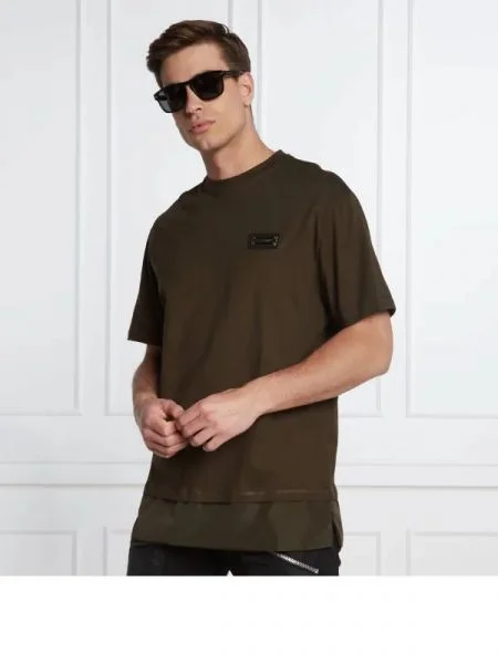 Les Hommes Tricou | Oversize fit kaki