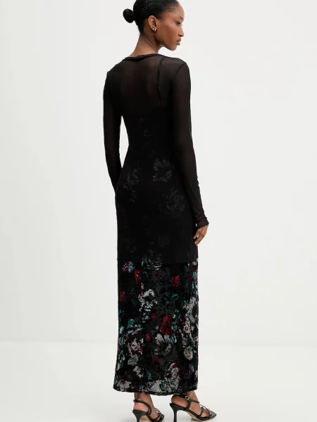 Desigual rochie CASSIDY maxi mulata negru