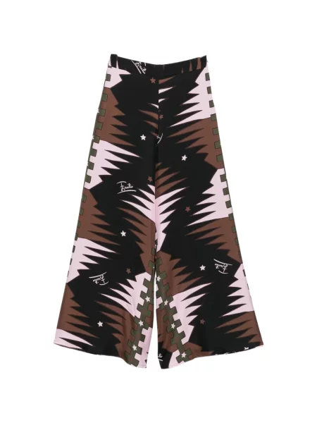 Pantaloni palazzo Pucci cu imagine cu imprimeu geometric negru