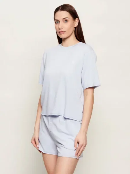 LAUREN RALPH LAUREN Pijama CLUB TERRY albastru