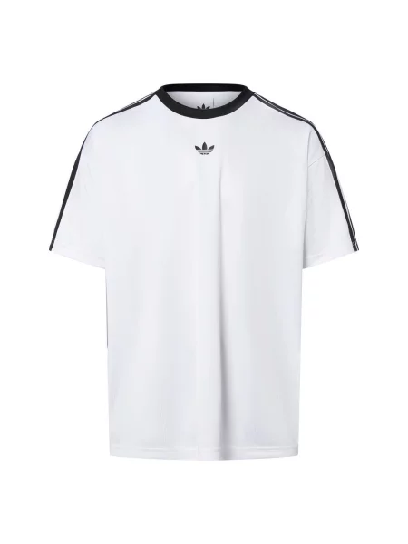 Adidas Originals T-shirt żakardowy dżersej Mężczyźni jednolity S biały