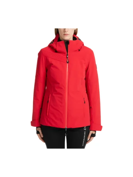 Emporio Armani kurtka narciarska Cortina Embossed Toray czerwony