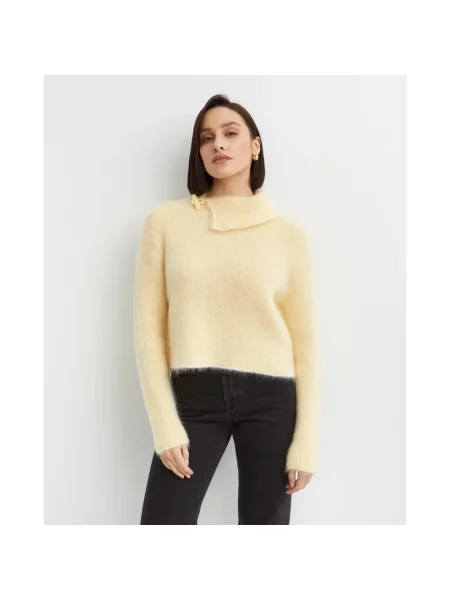 Sweter Jacquemus wełniany żółty