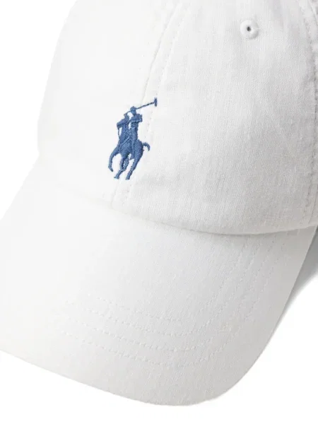 Șapcă Polo Ralph Lauren cu decolteu în V cu autograf în carouri albastru