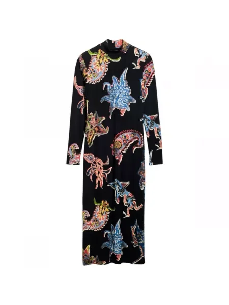 Šaty Desigual MELTED PAISLEYS_LACROI čierna