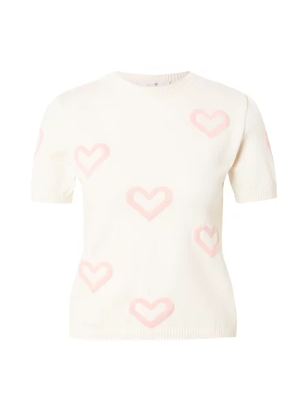 Hailys Pulover roz / murdar alb