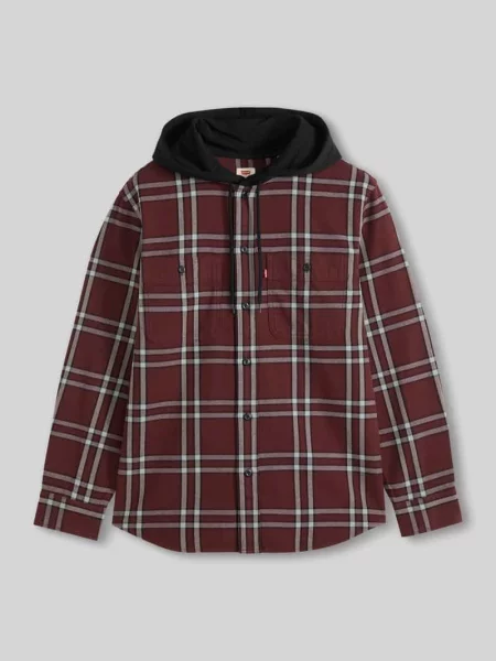 Koszula casualowa o kroju regular fit z czystej bawełny z kapturem Levi's