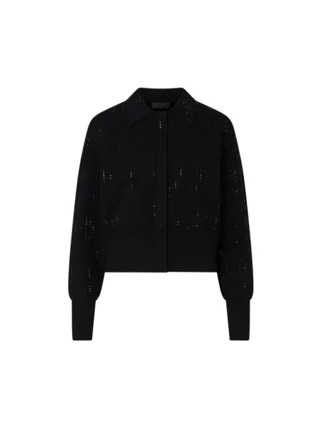 Dzianinowy sweter Liu Jo z dżetami czarny