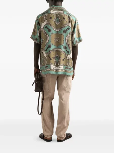 Grafic cămașă Dolce & Gabbana cu imagine verde
