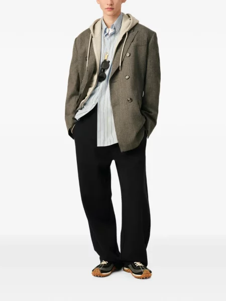 Pantaloni Ami Paris alergare negru