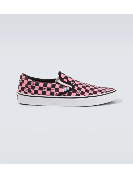 Sneakerși Valentino Garavani în carouri slip-on negru