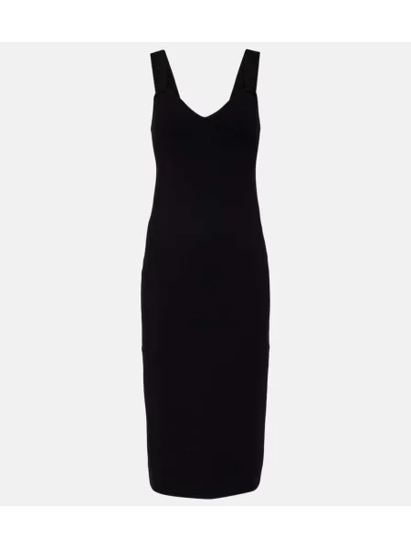 Rochie midi Max Mara tricotate până la genunchi de costum negru