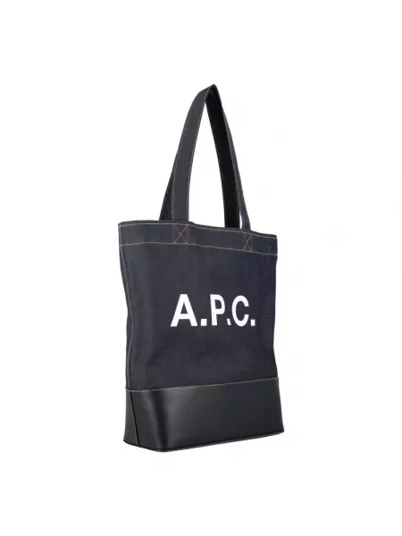 A.P.C. torba tote axel granatowy niebieska