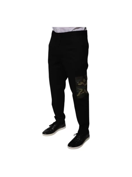 Spodnie cargo Dolce And Gabbana z nadrukiem czarne