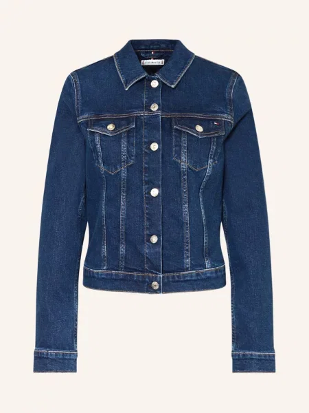 Tommy Hilfiger Jeansová bunda Tmavomodrá modrá