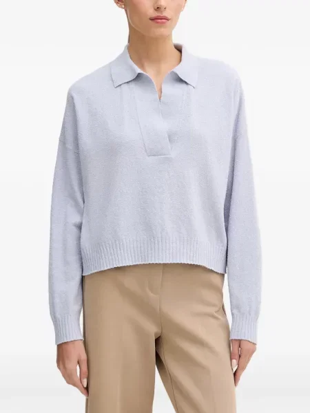 Bouclé tricou polo Sisley albastru