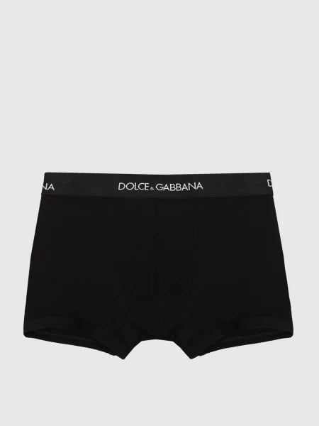 Дитячий набір чорних трусів-боксерів з логотипом Dolce&gabbana чорний