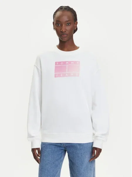 Színátmenetes póló Tommy Jeans fehér